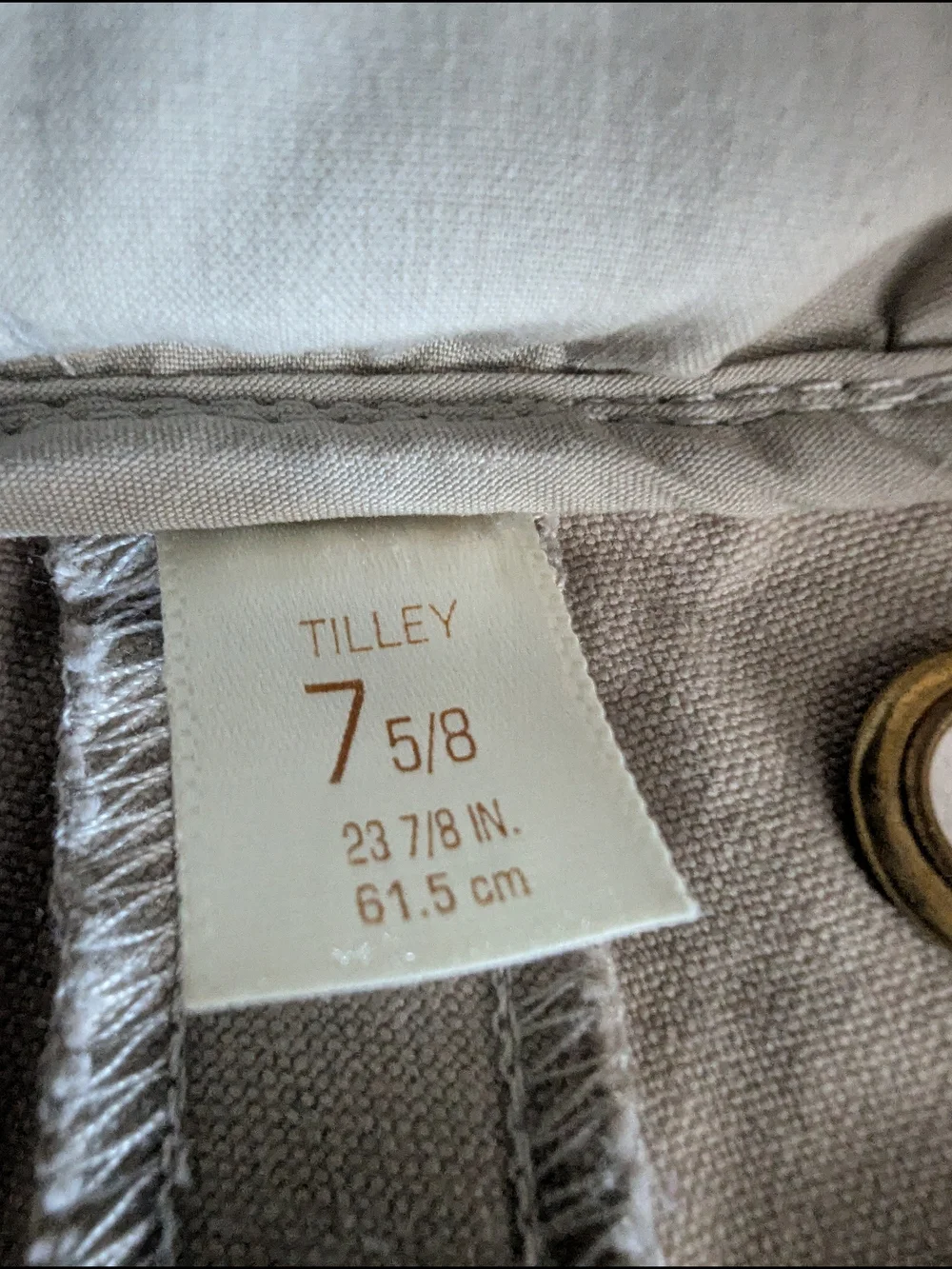 Tilley Endurables T3 Outdoor Hat Size 7 5/8 61.5cm Cotton Made Canada Beige